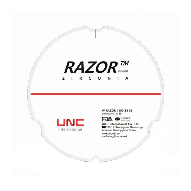 Razor 1100 - циркониевый диск однослойный, монохромный, диаметр 95 мм, толщина 10 мм | UNC (Ю. Корея)