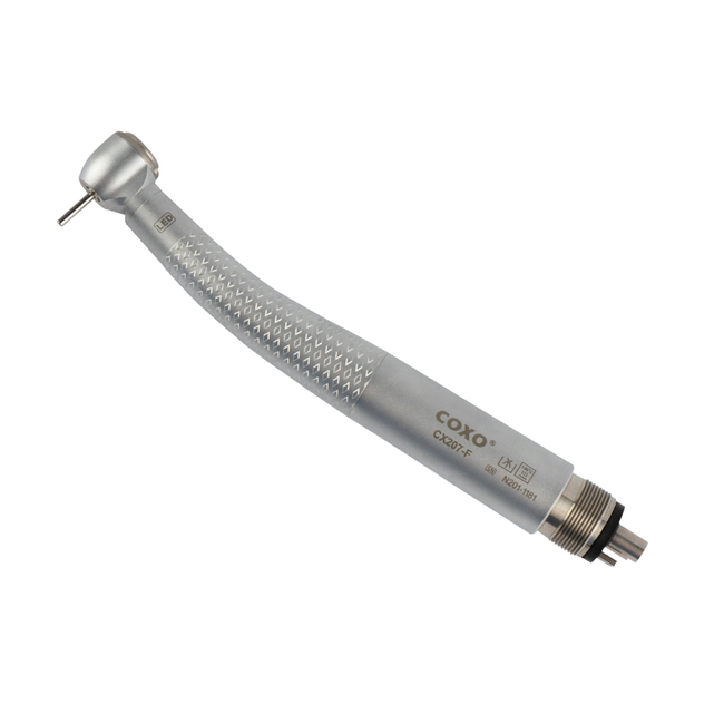 CX207-F-TP - турбинный наконечник с генератором света, с увеличенной головкой, для 4-х канального соединения | COXO (Китай)